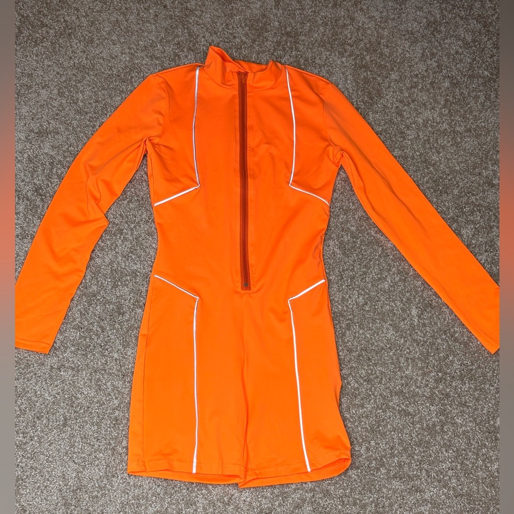 Fashion Nova Vibrant Orange Kids Bodysuit